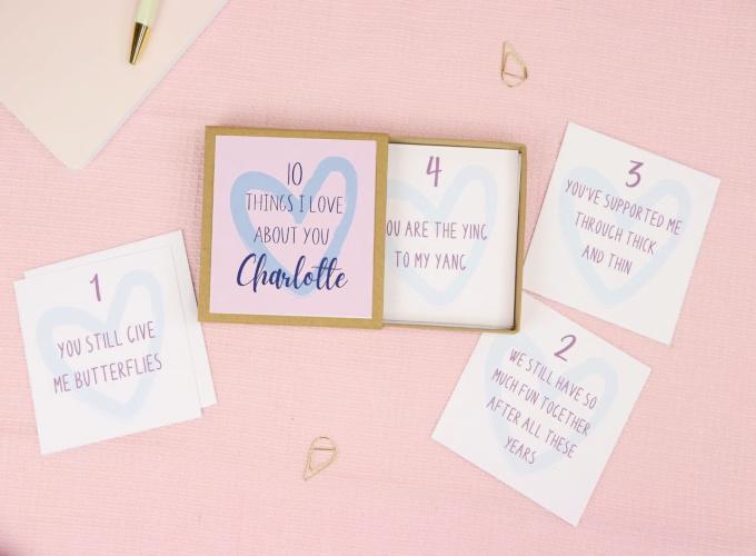'10 Things I love About You' Lovenotes