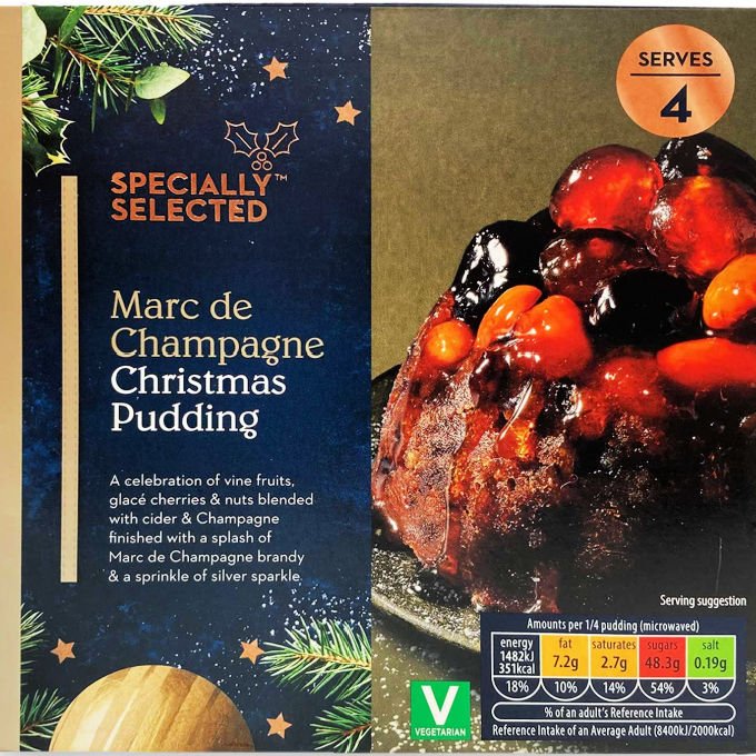 Aldi Specially Selected marc de champagne pudding
