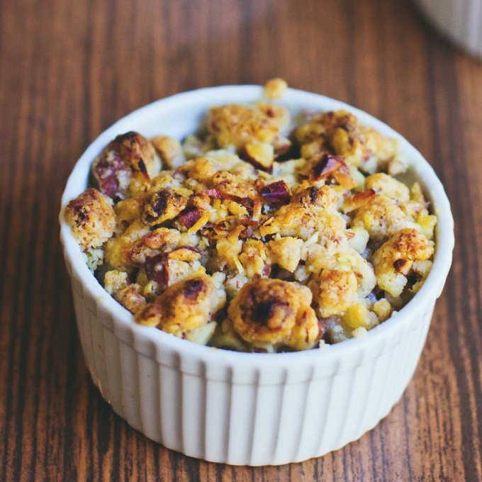 Apple crumble individual serving