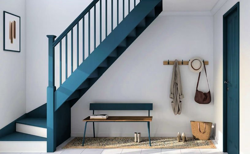 hallway declutter inspired by B and Q under stairs area