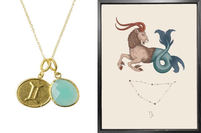 Wolf and Badger zodiac gifts