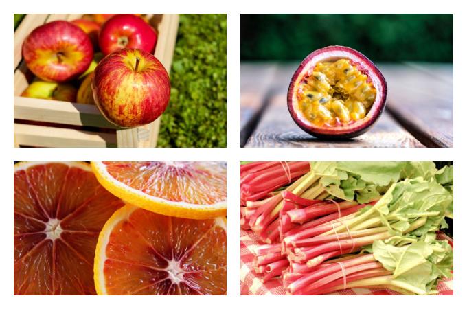 March seasonal fruit UK and imported
