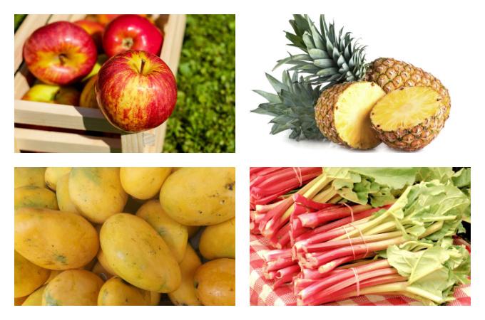 British seasonal fruit in April and imports UK fruits in season