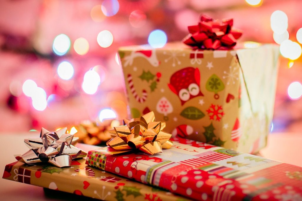 Christmas prep in November presents and gift wrapping