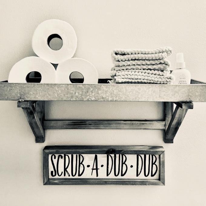 declutter your bathroom shelf