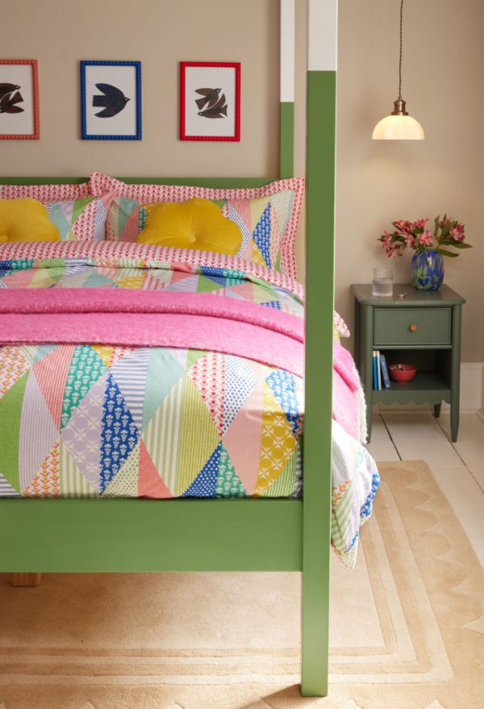 Dunelm bedroom Pride and Joy collection eclectic 1970s home style trend Autumn Winter 2023