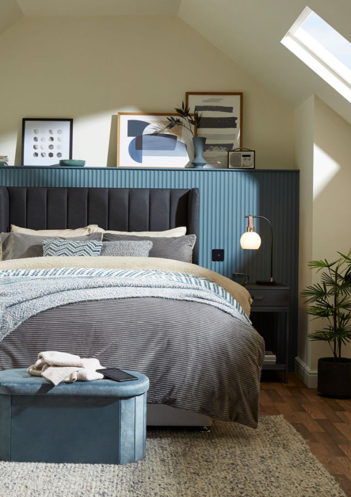 Dunelm Winter Warm bedding and soothing blue and grey bedroom decor