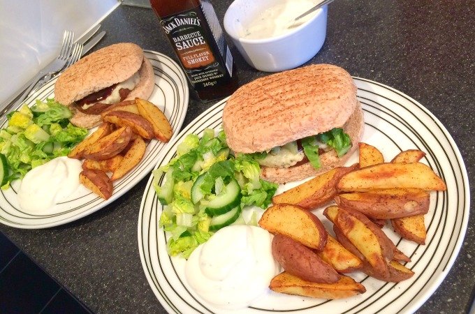 Empty the Freezer Challenge 2016 Week 2 veggie cheeseburgers and tex mex wedges