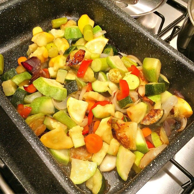 Empty the Freezer Challenge 2017 EmptyTheFC week four 4 roasted vegetables with frozen carrots by Penny Golightly