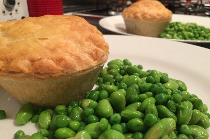Empty the Freezer Challenge Week 2 veggie pie peas and beans