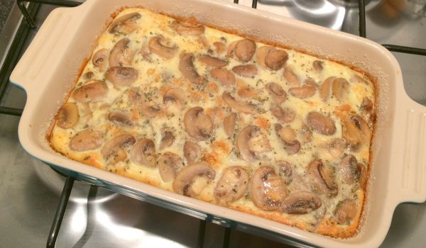 Empty the Storecupboard Challenge 2016 Week 4 Rice crust quiche with mushrooms
