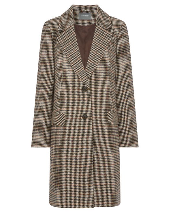 George houndstooth lonfline coat autumn fashion bargains