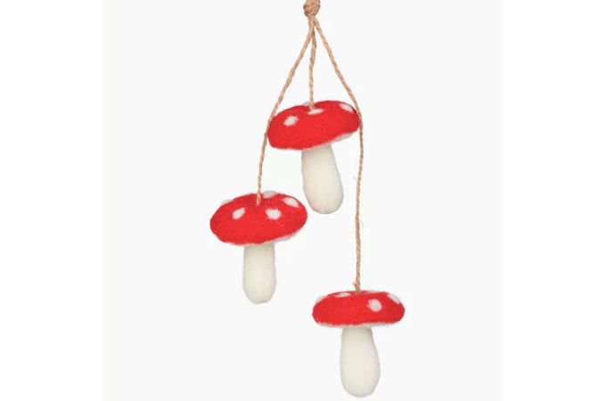 John Lewis felt mushroom tree ornament