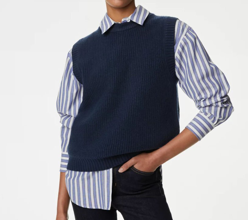 Marks & Spencer air yarn knitted vest tank top