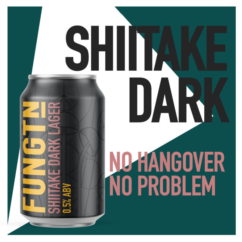 Fungtn Shiitake Dark Lager beer new non alcoholic drinks for 2023