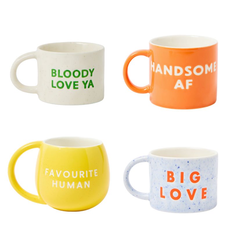 Cool valentine's gifts that don't suck mugs from Oliver Bonas