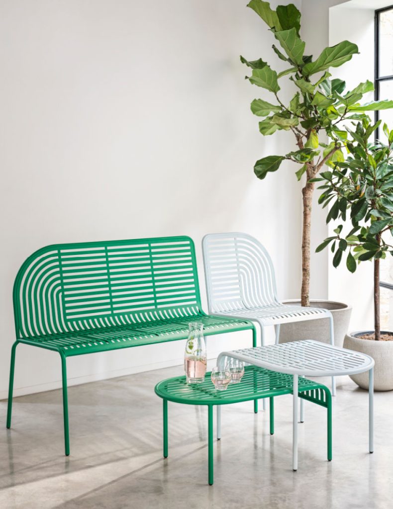 Outdoor living trends for 2024 steel framed furniture look Habitat 60 years collection