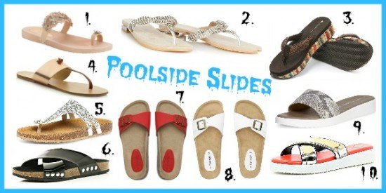 Friday Fix: Pool slides and fashion footbed sandals