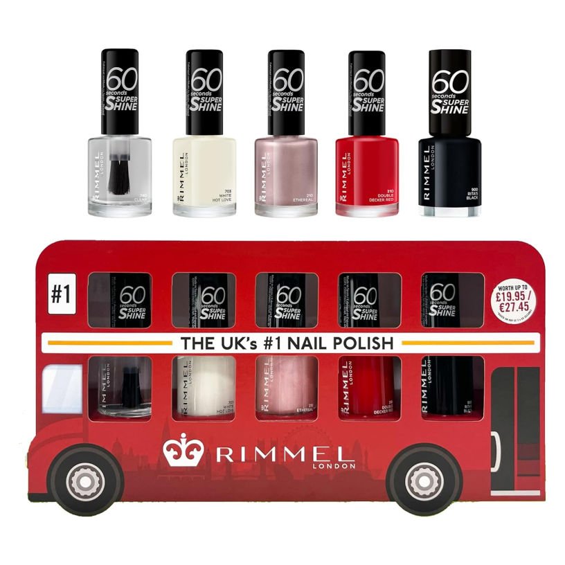 Rimmel 60 Seconds Nail Polish London Bus Kit