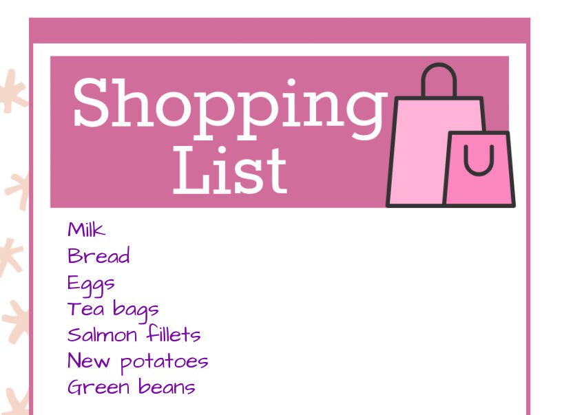 Save money with menu planning and a shopping list
