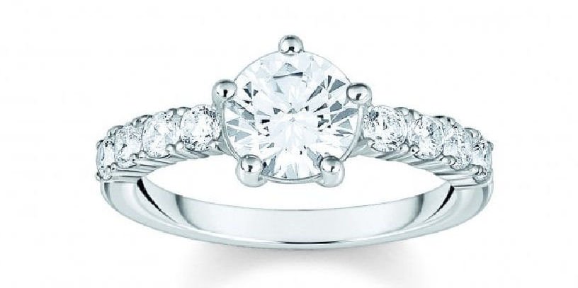 Acotis Thomas Sabo Sterling Silver White Zirconia Solitaire Ring