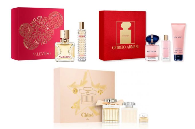 Valentino Armani Chloe best Christmas perfume gift sets 2021