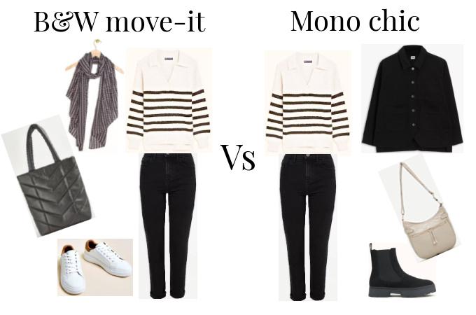 Winter capsule wardrobe outfit 2 with options