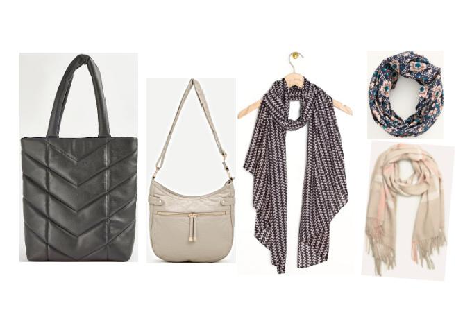 Winter to early Spring Penny Golightly capsule wardrobe 2023 bags and accessories scarves