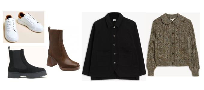 Winter to early Spring Penny Golightly capsule wardrobe 2023 shoes jackets blazer