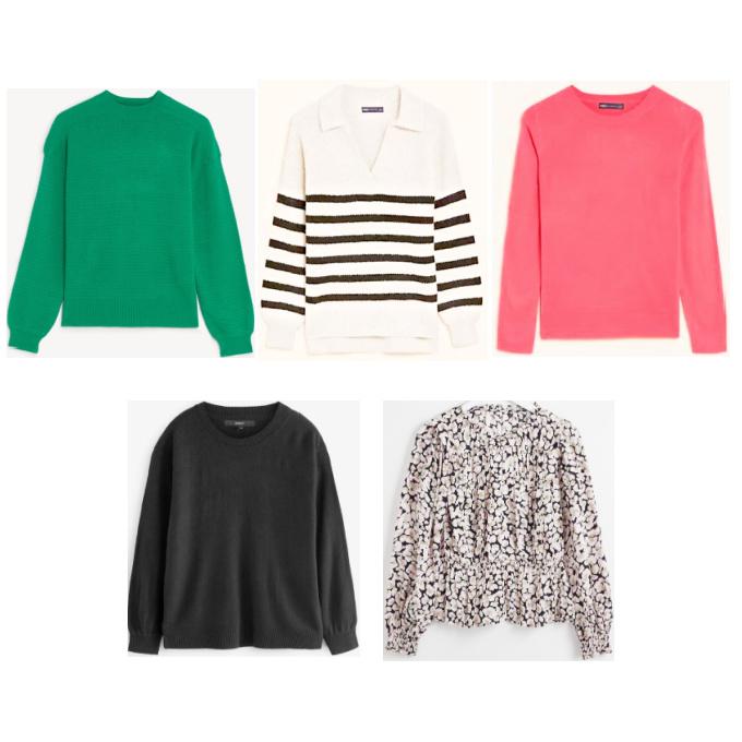 Winter to early Spring Penny Golightly capsule wardrobe 2023 tops