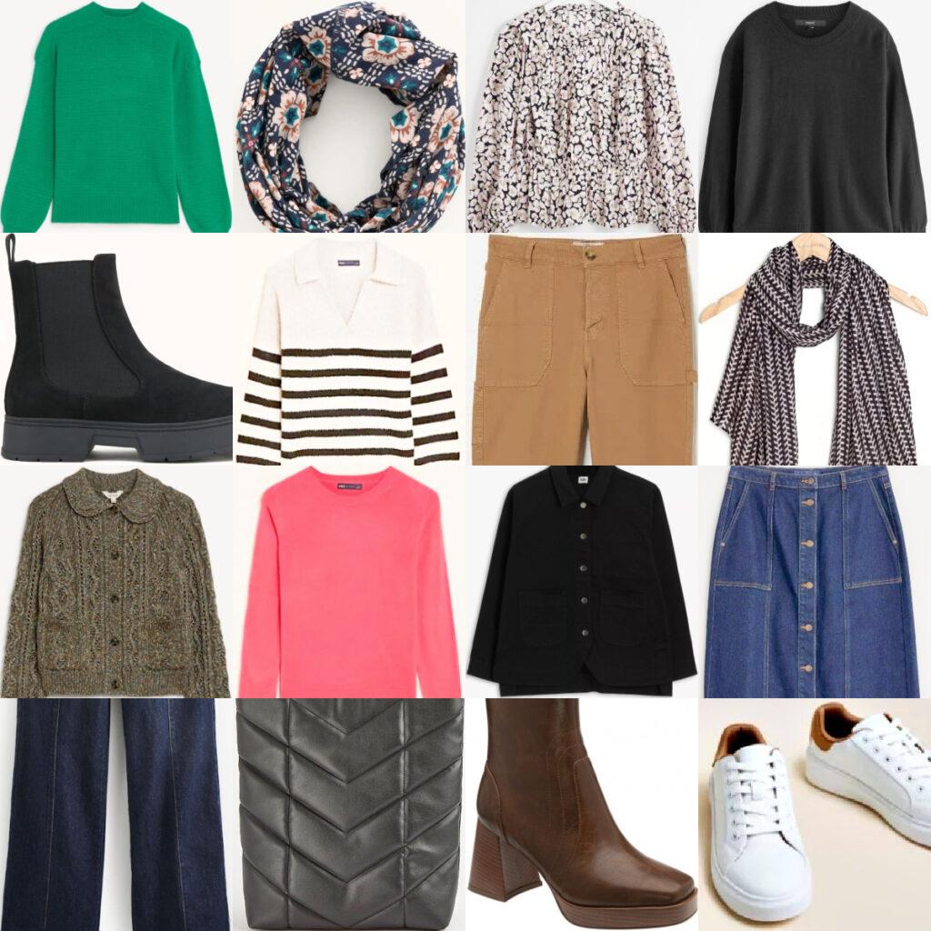 Winter to Spring Penny Golightly capsule wardrobe early 2023 square collage