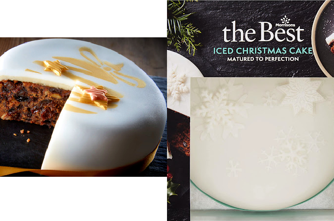 Asda Morrisons Christmas cakes