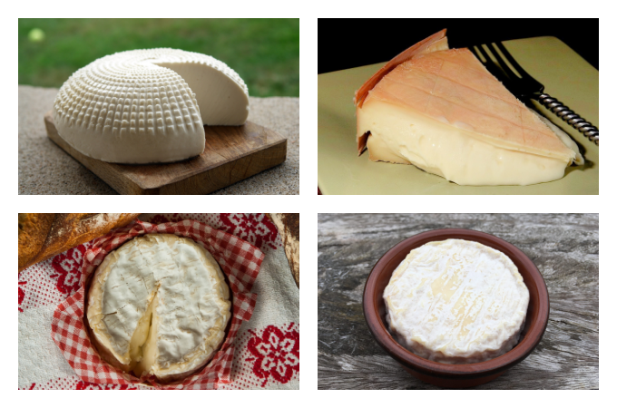 British cheeses in season in July UK and imported French seasonal cheese